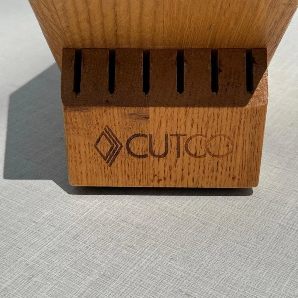 CUTCO Wood Knife Block Holder Organizer‎ 13 Slots Made in USA Kitchen Essential